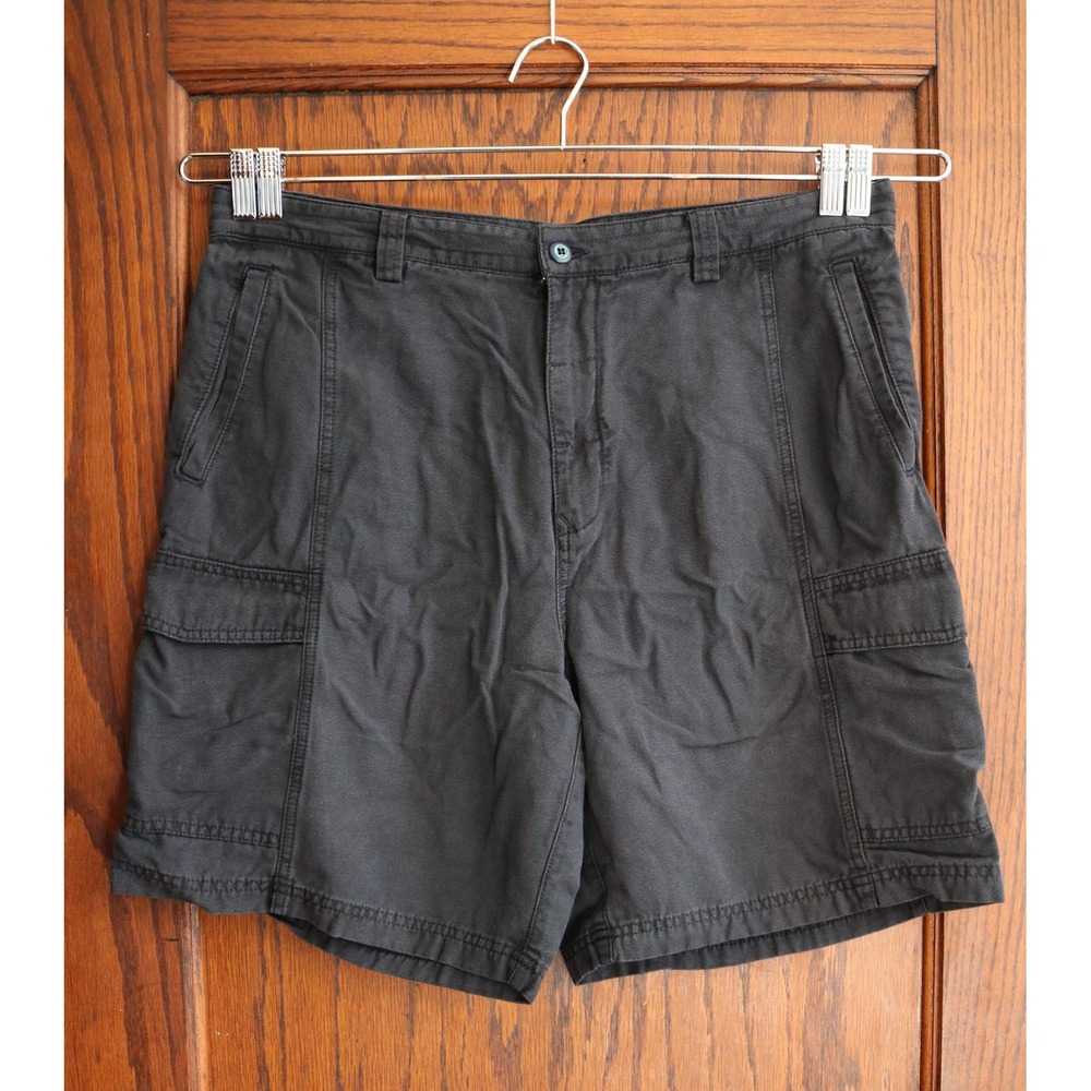 TOMMY BAHAMA Relaxed Cargo Shorts Mens Size 38 Dark Gray Cotton Tencel Casual